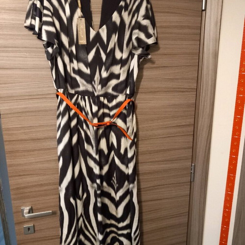 M&Co Black and White Long Dress Like New, Size 48