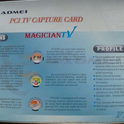 GADMEI PCI TV capture card like new