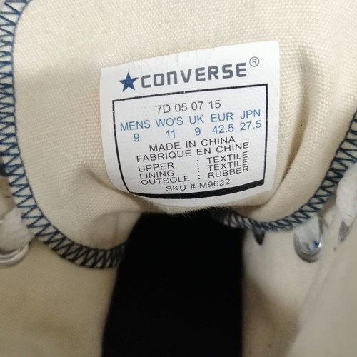 Converse All Star Chuck Taylor Hi Top used, size 42.5, blue
