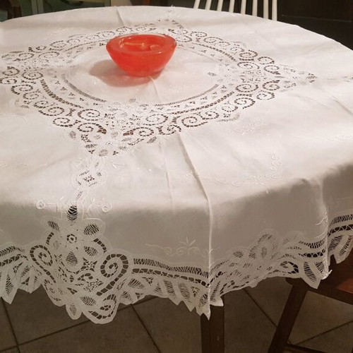 Tablecloth for Rotonda round 1.59m handmade like new