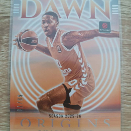 Omari Moore Dawn Origins Panini Euroleague 2025-26 card, Valencia