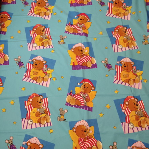 Blue Teddy Bear Bedding Set used, duvet cover and pillowcase