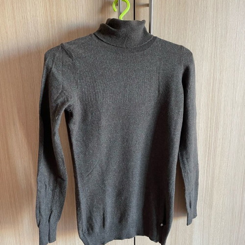 Wool turtleneck sweater Sisley used, dark green