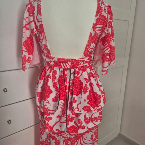 Karavan Japanese Dress like new, white and red, size S