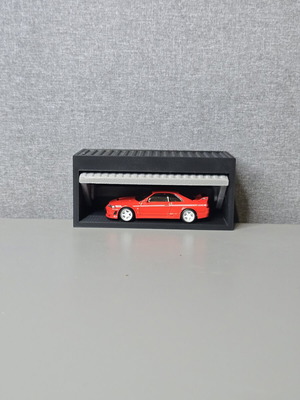 3D printed wall mount hanger with car display and lifting door
