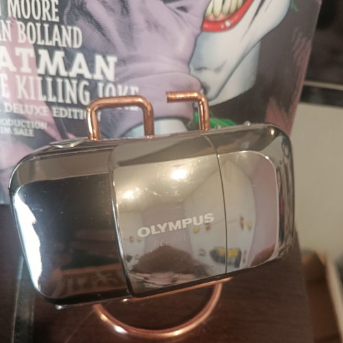 Olympus μ[mju:]-1 Limited Mirror Silver 35mm film camera used