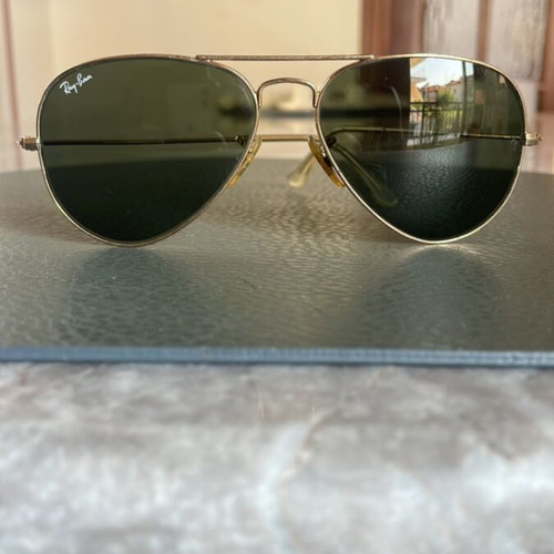 Ray Ban aviator sunglasses, vintage, gold