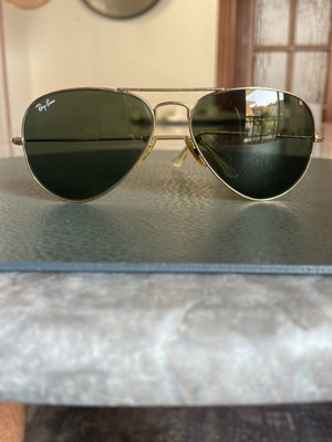 Ray Ban aviator sunglasses, vintage, gold