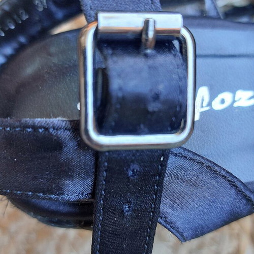 FlyFor Espadrille Platform Sandals like new, size 37, black and beige