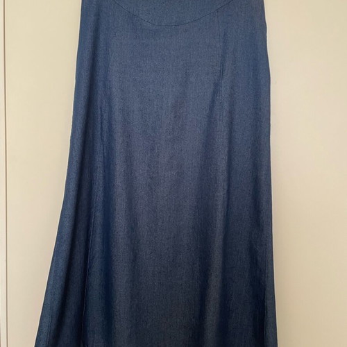 Cotton jean summer skirt new, size M 38 10, blue
