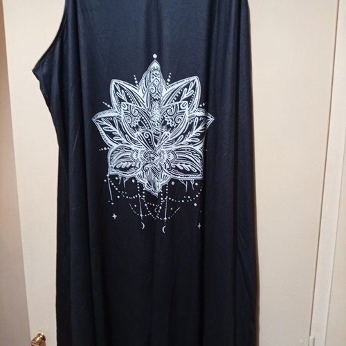 Sleeveless dress 5XL new, black, asymmetrical