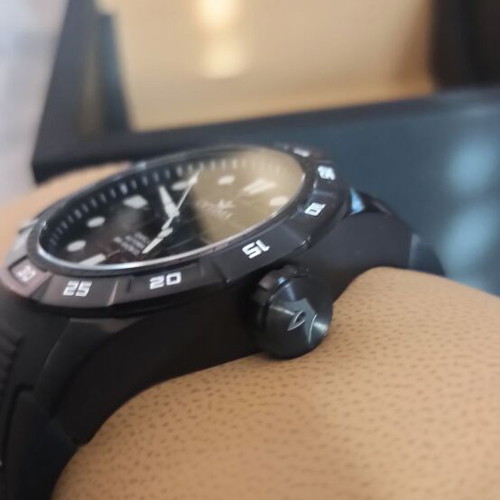 Optima Oakland automatic watch new, Swiss, black
