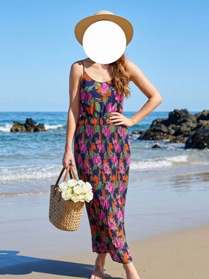 Oasis Maxi Summer Floral Multicolor Dress Like New