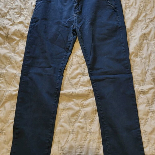 Blue denim pants like new cotton fit Small Medium