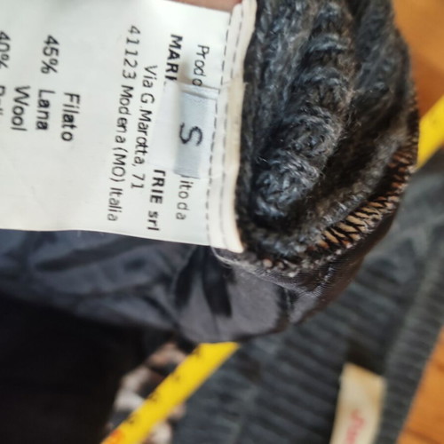Jucca Grey Wool Cashmere Sweater with Animal Pattern S Like New