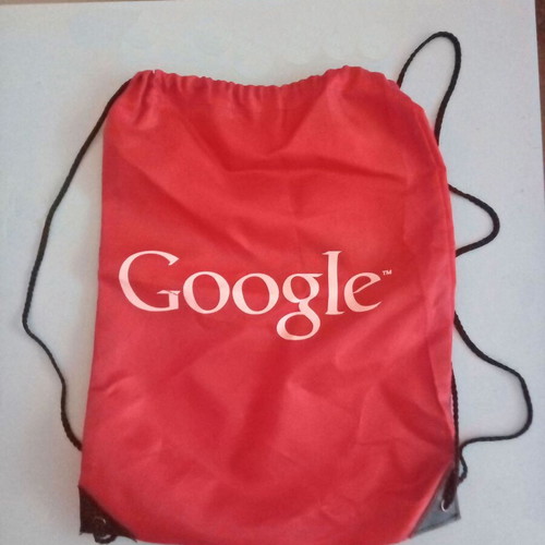 Google backpack with drawstring