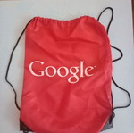 Google backpack with drawstring
