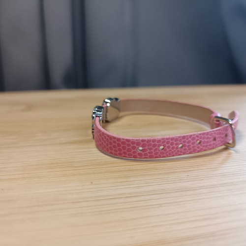 Hello Kitty pink faux leather bracelet with metal charms