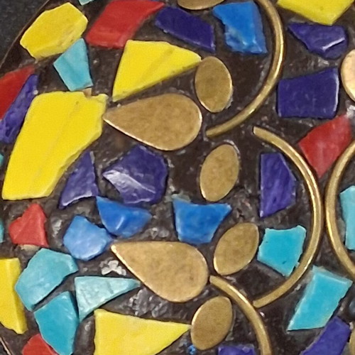 Vintage mosaic necklace used, impressive piece