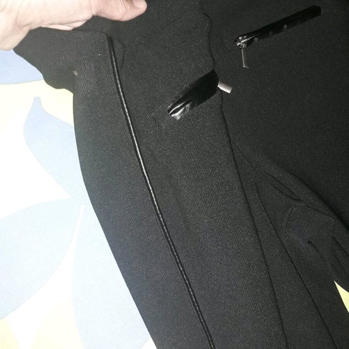 Zara leggings pants like new, black, size S with leather details
