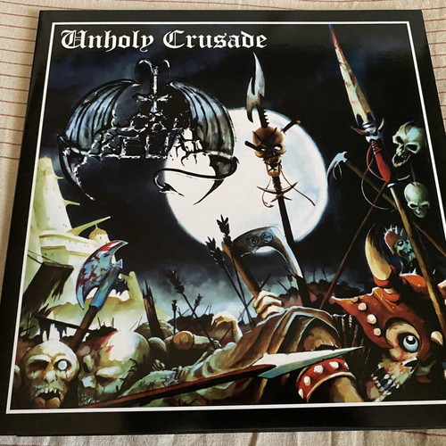 Lord Belial Unholy Crusade LP Swedish black/death metal, like new, blue vinyl
