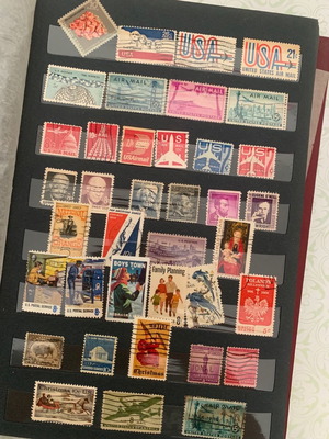 Stamps from America, about 50 pieces