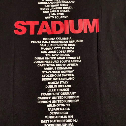 H&M Justin Bieber t shirt black with red logo like new