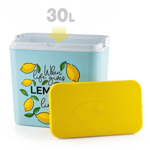 Atlantic 30L passive cooler box lemon design, new