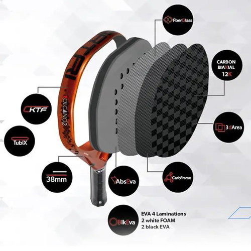 Cartri Volcano-2 6K Kevlar Carbon Padel Racket