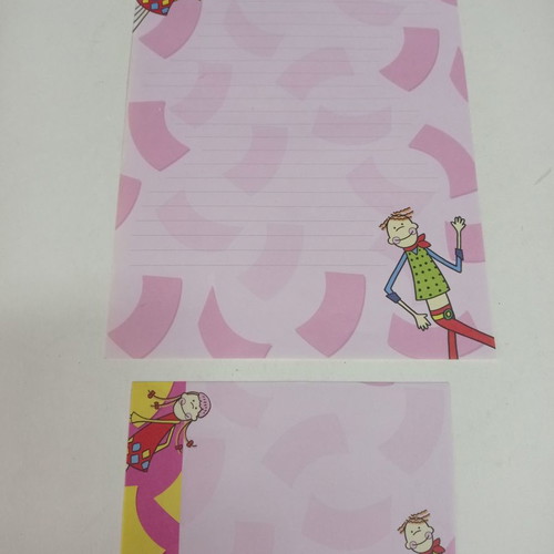 Letter papers used, 5 different designs with RBB envelopes