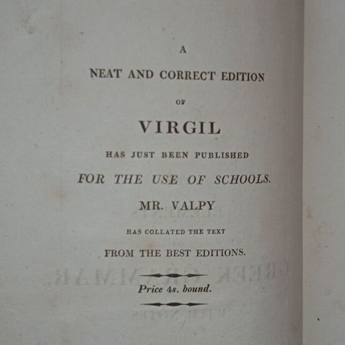 Greek Grammar Book 1814 used, foldable chart, English text