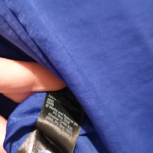 Marks & Spencer μπλούζα πουκάμισο σατέν medium σαν καινούργιο, μπλε