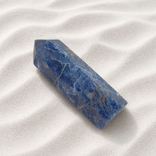 Decorative desk obelisk with sodalite stone