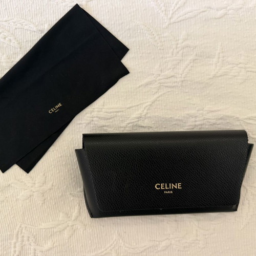 Celine Sunglasses Case and Cleaning Cloth like new, black