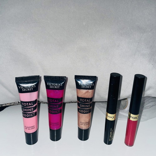 Lip products used, Victoria's Secret and Max Factor set of 5