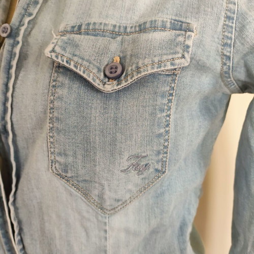 Fay light blue women's denim shirt size S like new