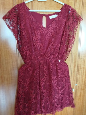 Lynne mini dress burgundy like new, size 42