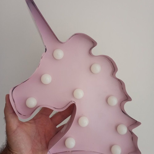 Metal unicorn lamp