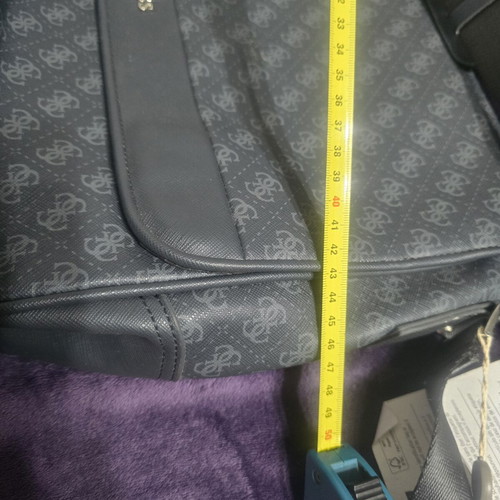 Guess leather bag new, blue, 47/32/15 cm