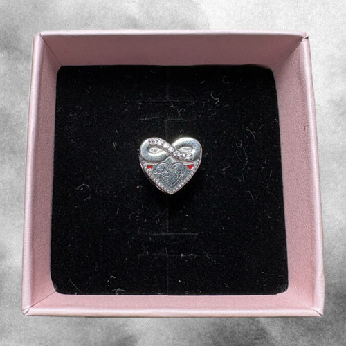 Forever Heart Charm like new, silver gray