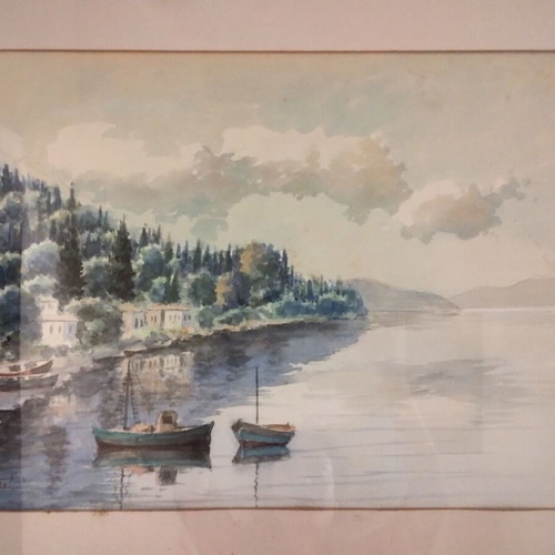 Painting Kerkyra Landscape Watercolor used