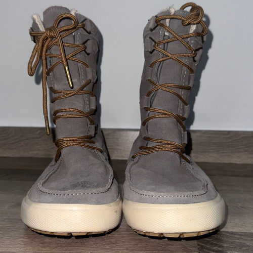 Roxy gray suede boots with fur size 40 used, winter