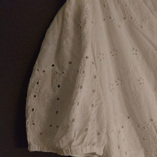 Midi lace dress white H&M like new with chest bow