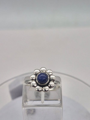 Lapis Lazuli Crystal Silver Plated Adjustable Ring new