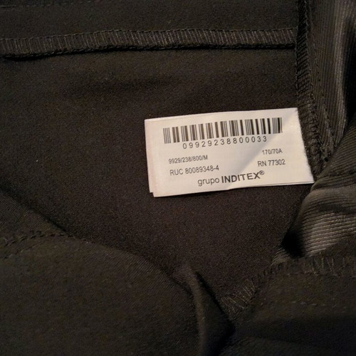 Zara women's pants size M new, black with light brown belt