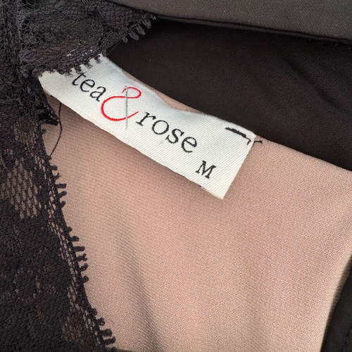 Mini dress Tea N Rose black like new, lace and satin, size M