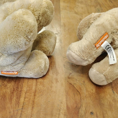 Minifeet plush toys used, set of 2 brown color