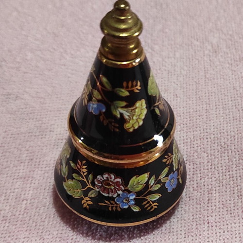 Set of three miniatures like new, teapot, jewelry box, perfume bottle