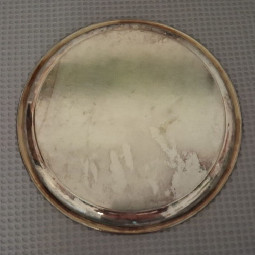 Vintage Silverplate Serving Tray used, 29cm, round