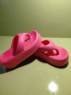 Platform flip-flops size 38-39 pink like new